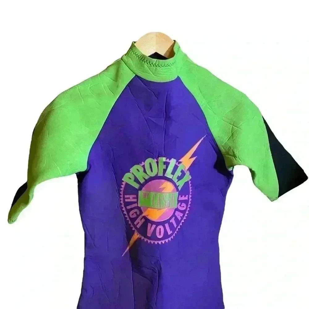 Vintage Proflex High Voltage Neoprene Shorty Swimming Surfing Wetsuit Men's Smal - Picture 3 of 16